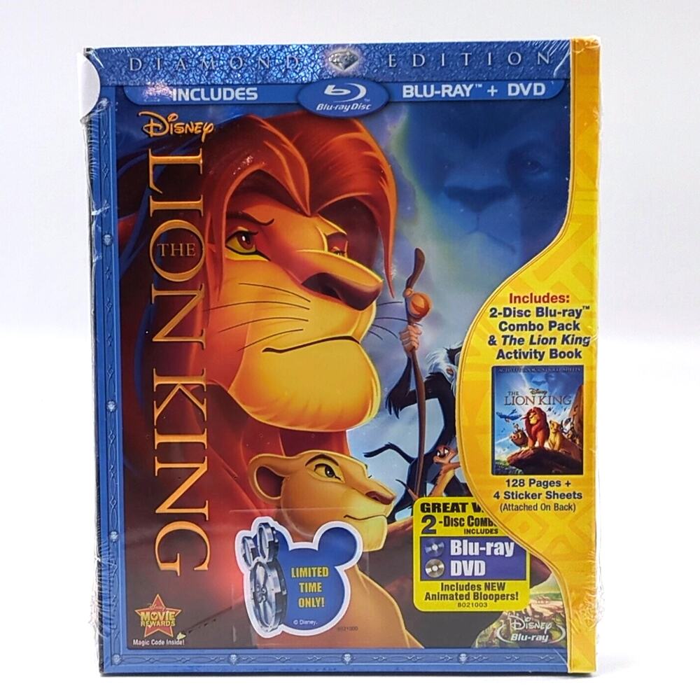The Lion King Diamond Edition (Special Blu-Ray + DVD and Activity Book) NEW
